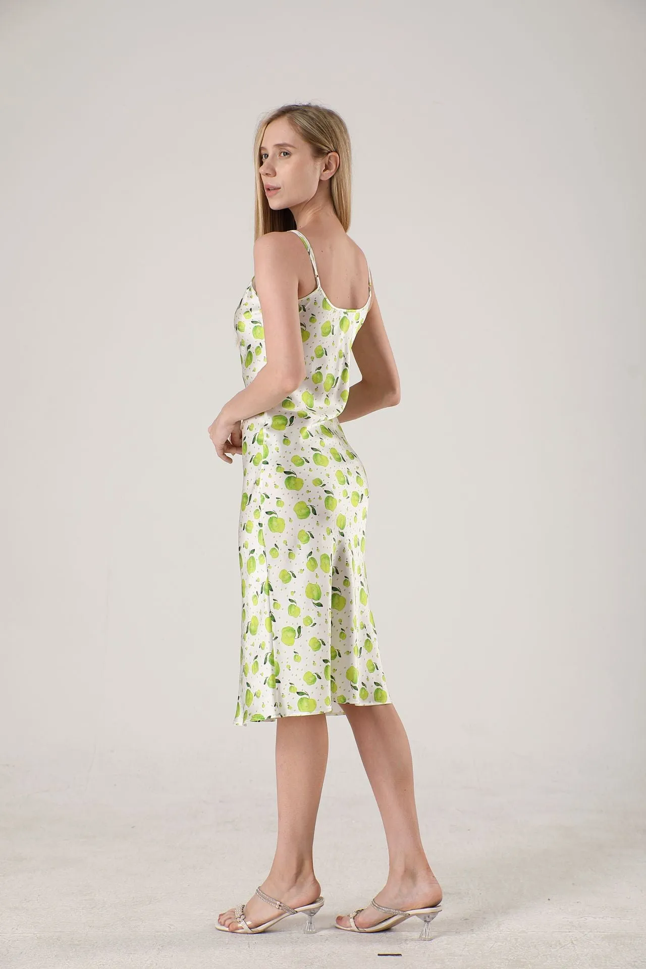 19 Momme Women's silk floral midi slip dress
