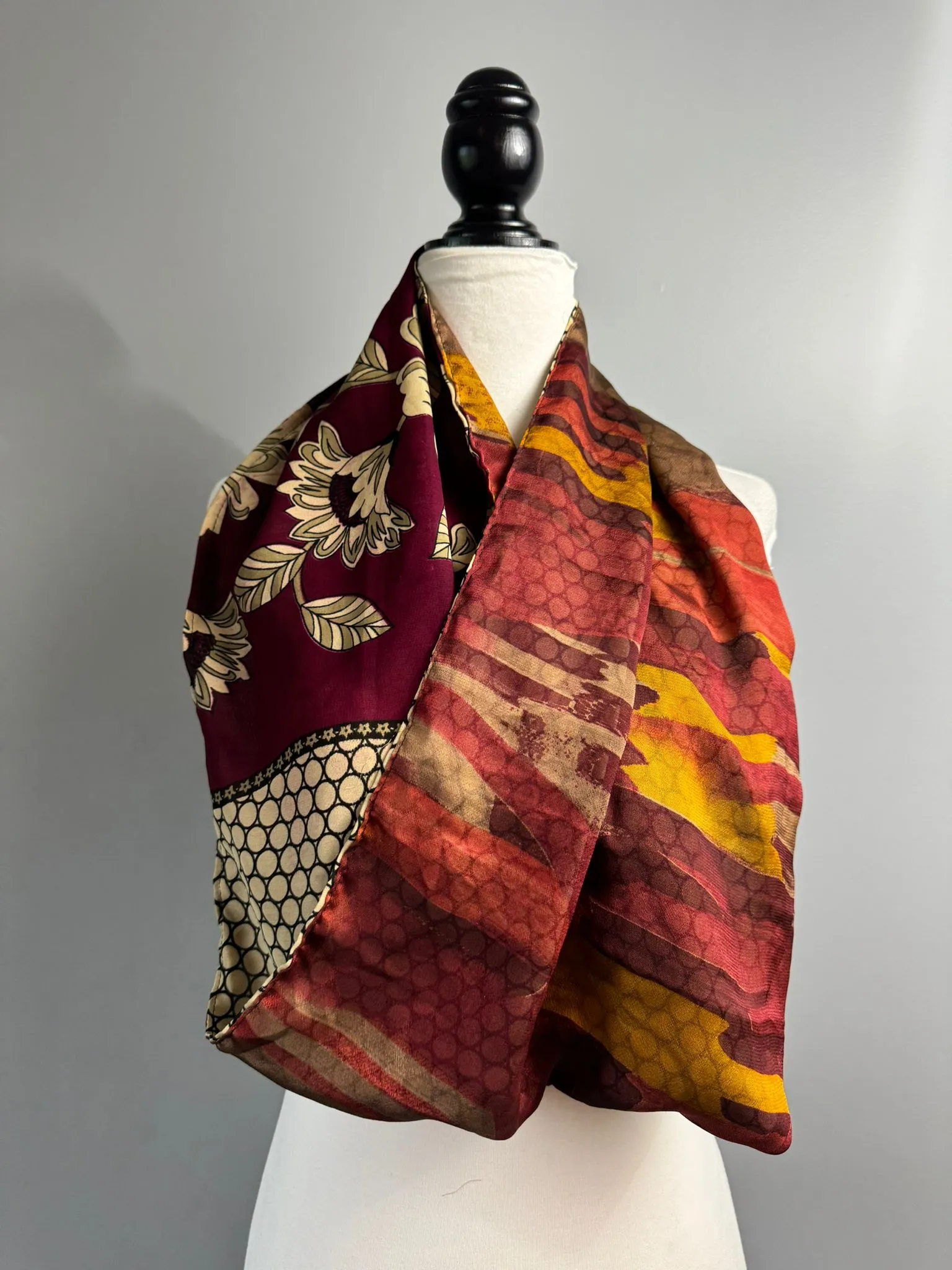 40 inch Reversible Infinity Scarf (short) E042