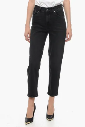 7 For All Mankind LUXE VINTAGE Stretch Denim MALIA Jeans with Silver-Tone Butt
