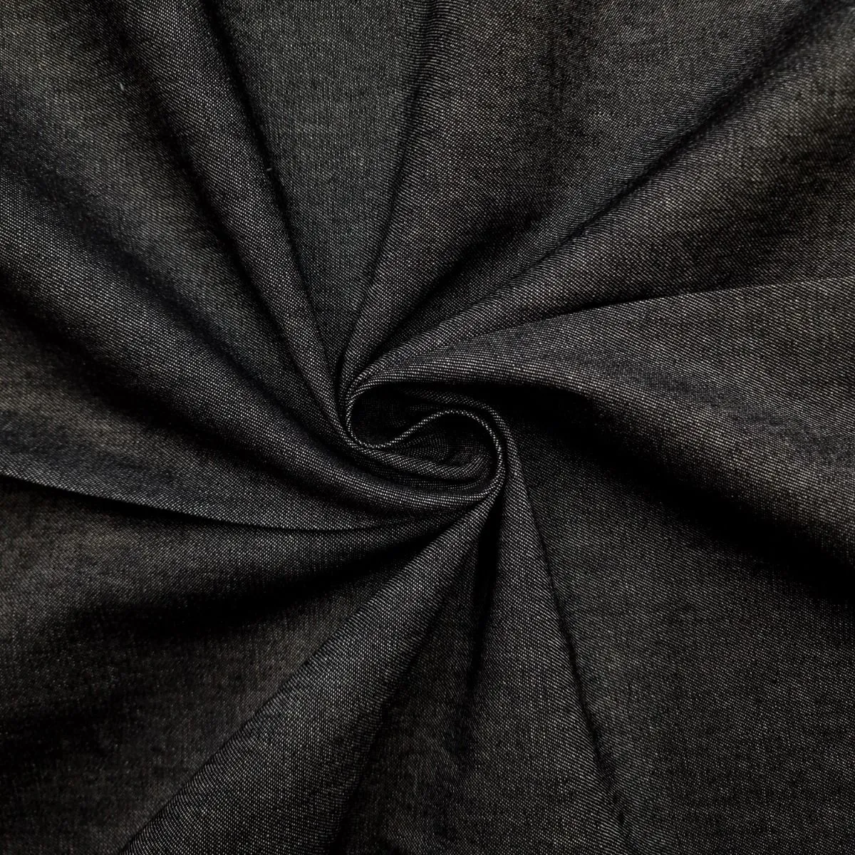 7.5oz Denim in Black 40cm Remnant