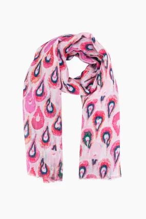 Adler Lightweight Scarf - Pink/Gold, Teardrop