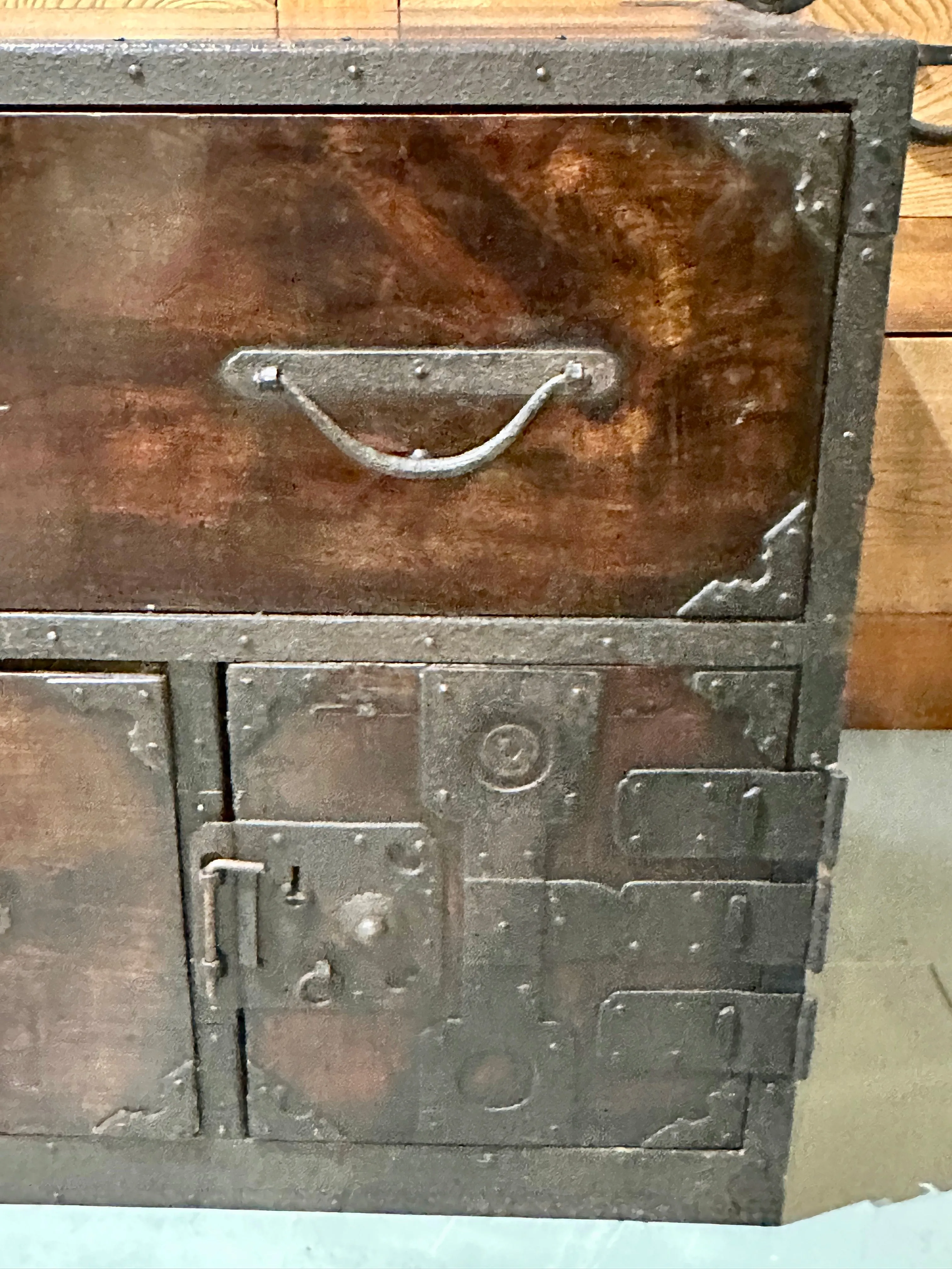 Antique Japanese Edo Era c1850's Clothing Tansu Chest Kiri Wood 34.5"