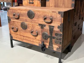 Antique Japanese Meiji Era c1890's Clothing Kiri Kimono Tansu Stand 36.5"