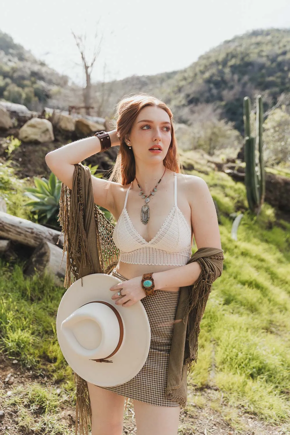 Arcadia Crochet Accent Tassel Duster