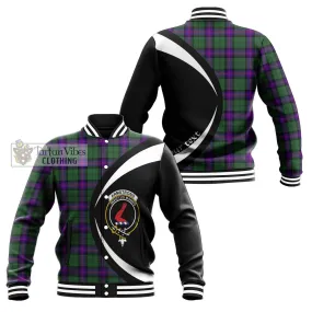 Armstrong Modern Tartan Baseball Jacket with Family Crest Circle Style