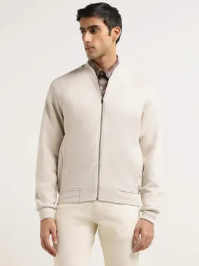 Ascot Beige Zipper Relaxed Fit Jacket