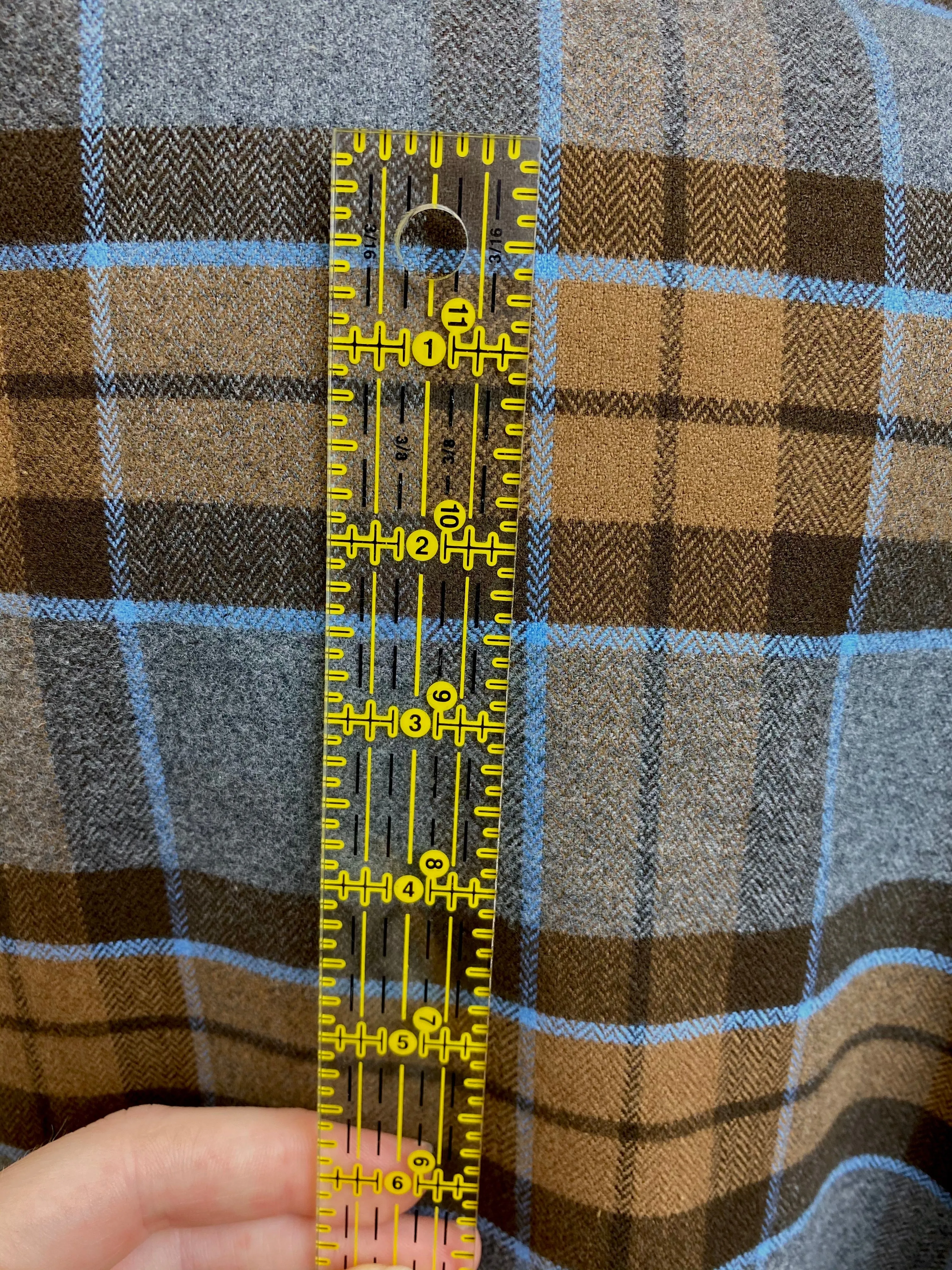 Ascot Scarf - Outlander Clan MacKenzie Inspired Gray, Brown and Light Blue Cotton Flannel