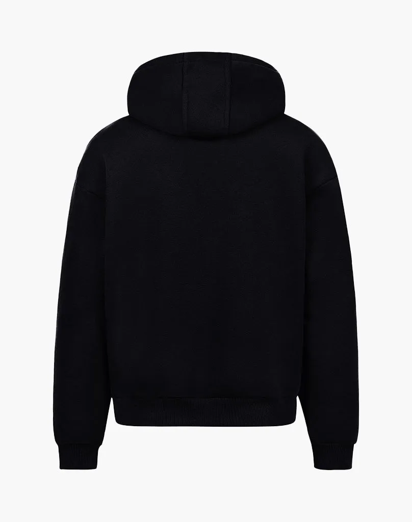 BASIC ZIP-HOODIE (BLACK)
