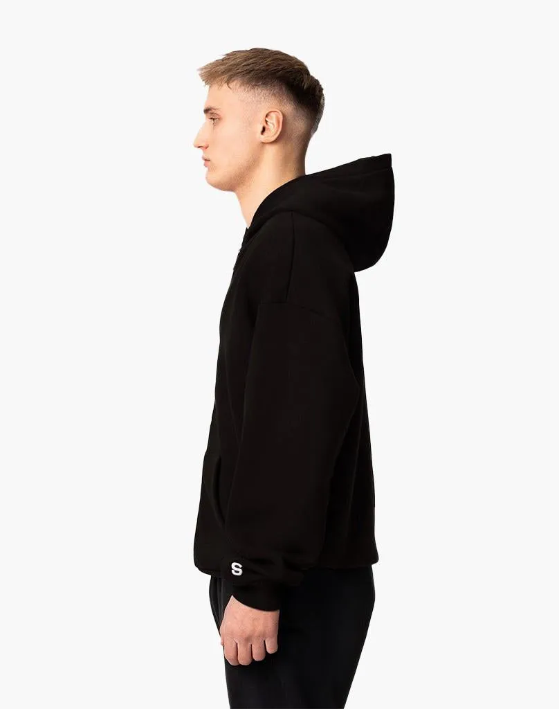 BASIC ZIP-HOODIE (BLACK)
