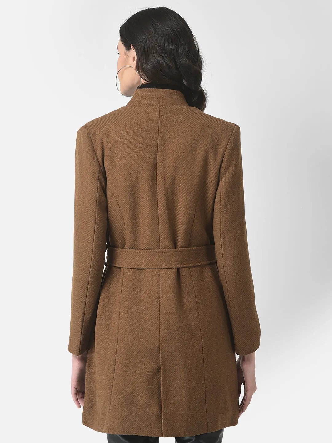 Belted Khaki Over-Coat