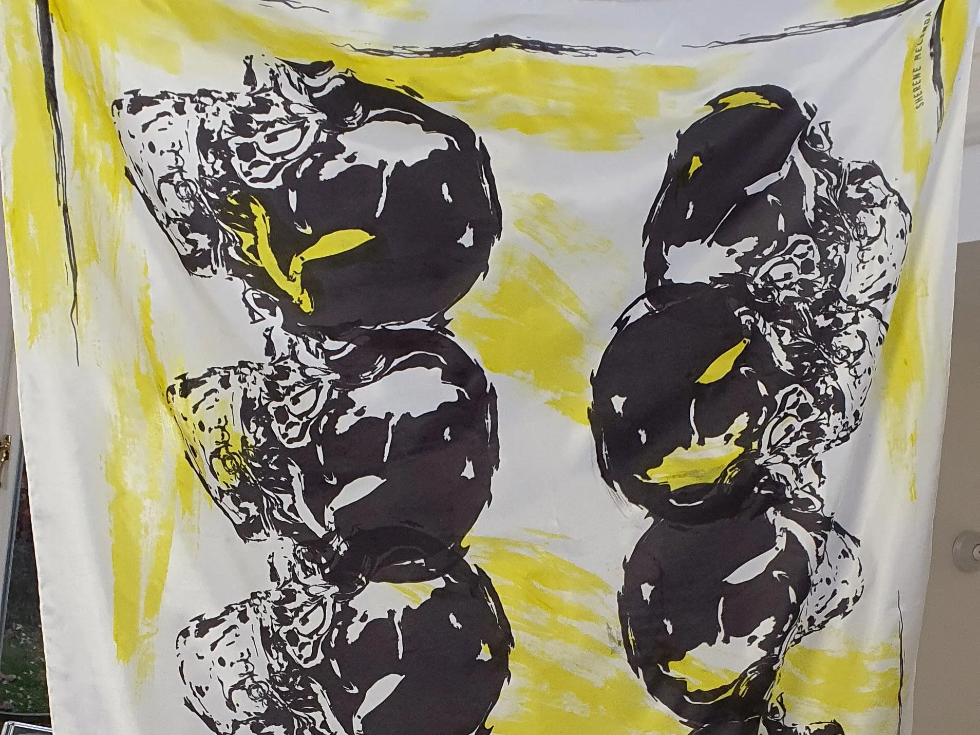 Bespoke Silk Skull Scarf by Sherene Melinda