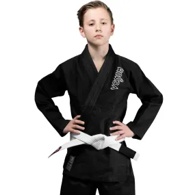 BJJ GI Venum Contender Kids Kimono Black (White Belt Included)