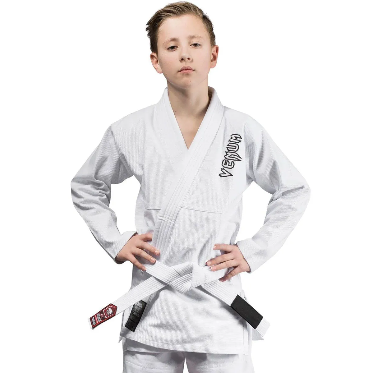 BJJ GI Venum Contender Kids Kimono White (White Belt Included)