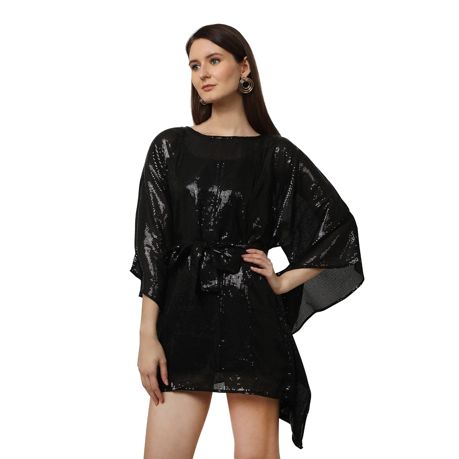 Black Sequin Kaftan.