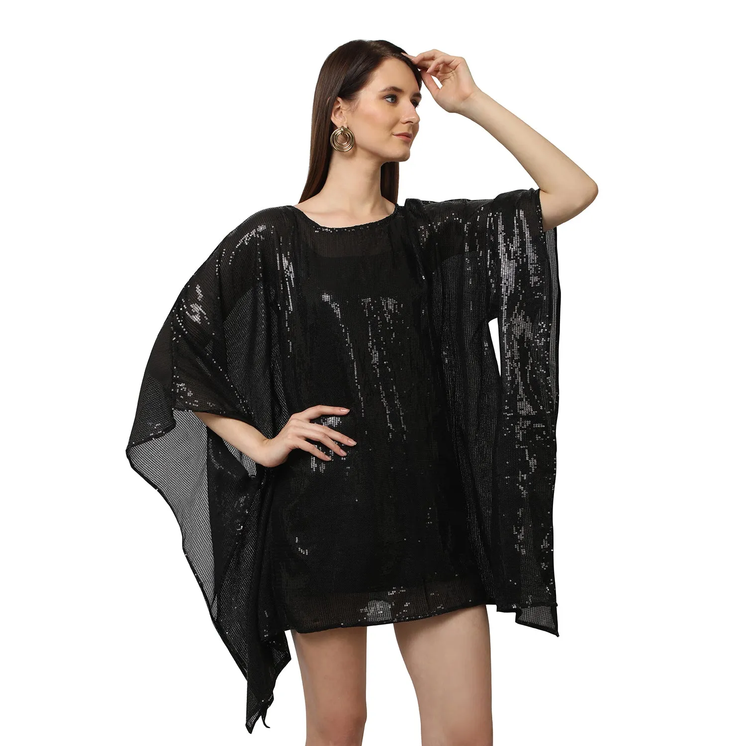 Black Sequin Kaftan.
