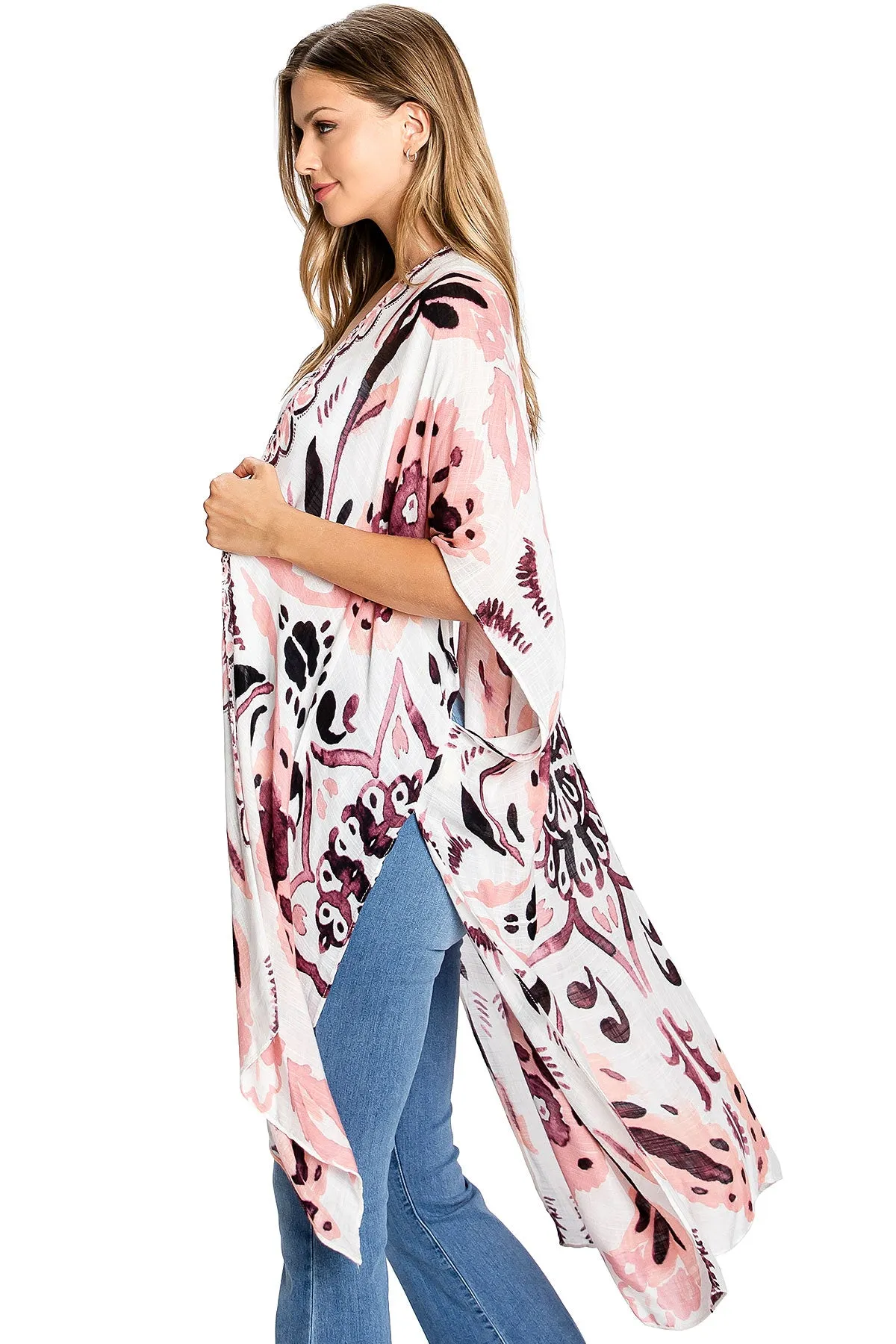 Blushing Blooms Kimono