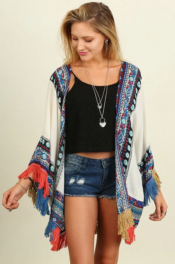 Bohemian Festival Print Kimono