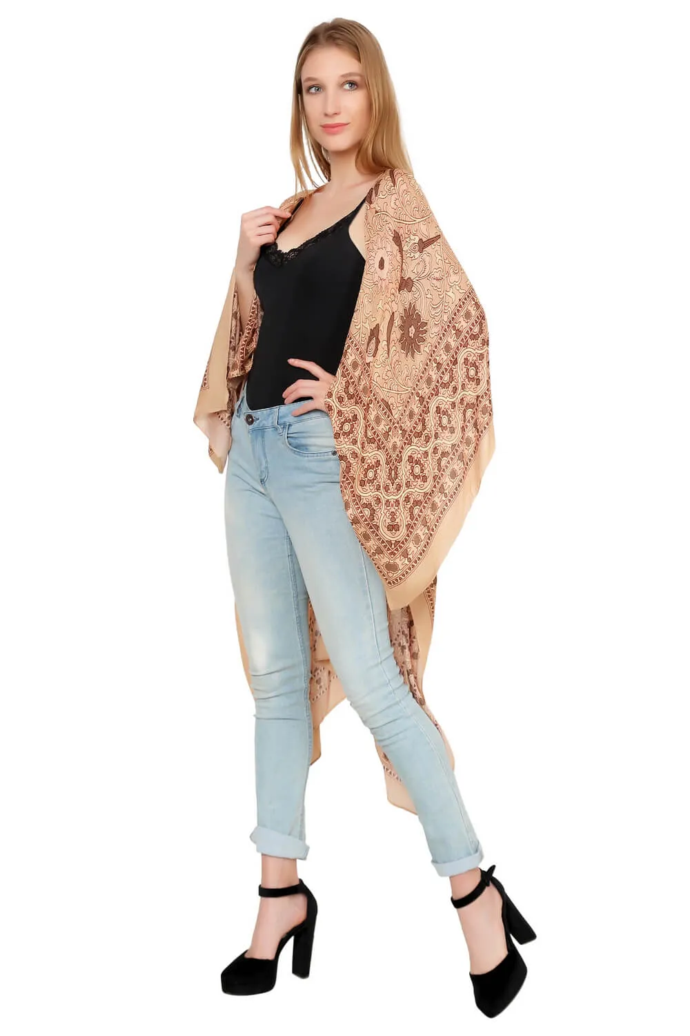 Breezy Beach Blossoms Kimono