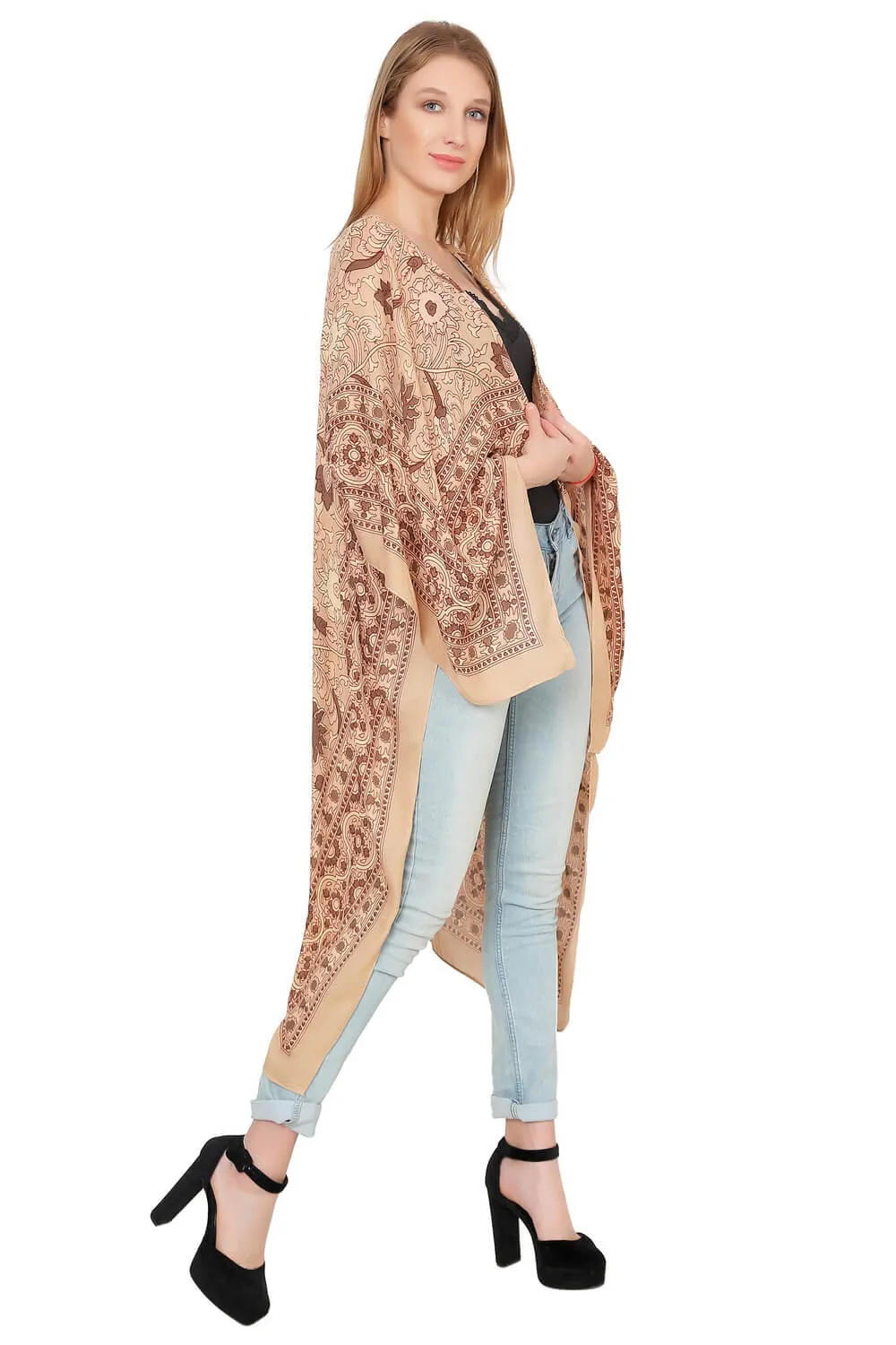 Breezy Beach Blossoms Kimono
