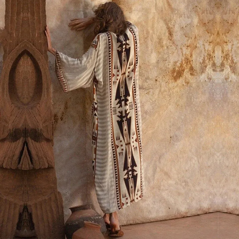 Chic women beach kimono