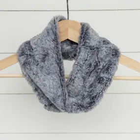 Chickadee Luxe Cuddle Infinity Scarf in Heather Fog Minky