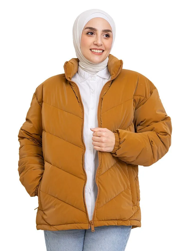 Coffee Puffer Jacket 11