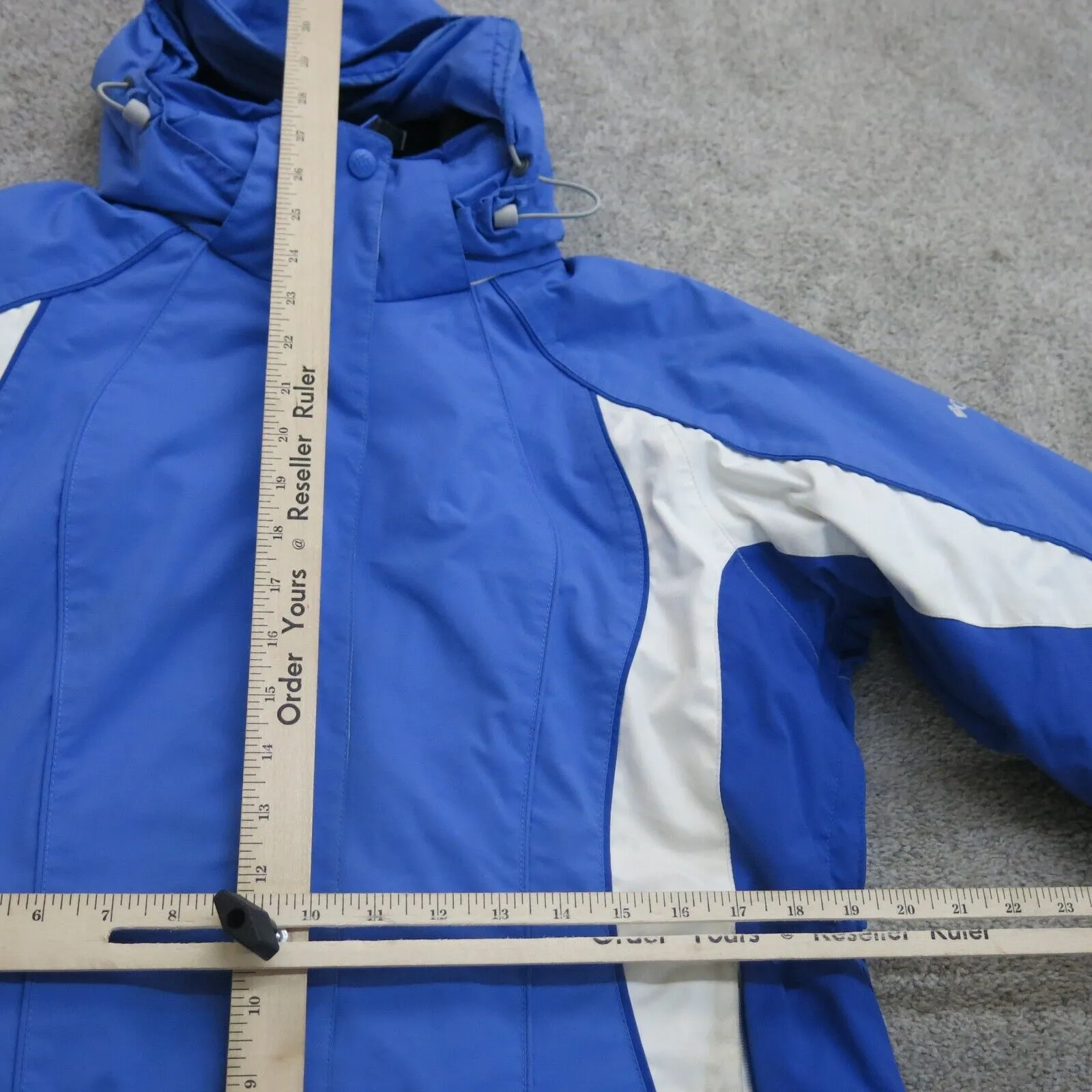 Columbia Vertex Jacket Womens M Blue Outdoors Core Interchange Hooded Parka Coat