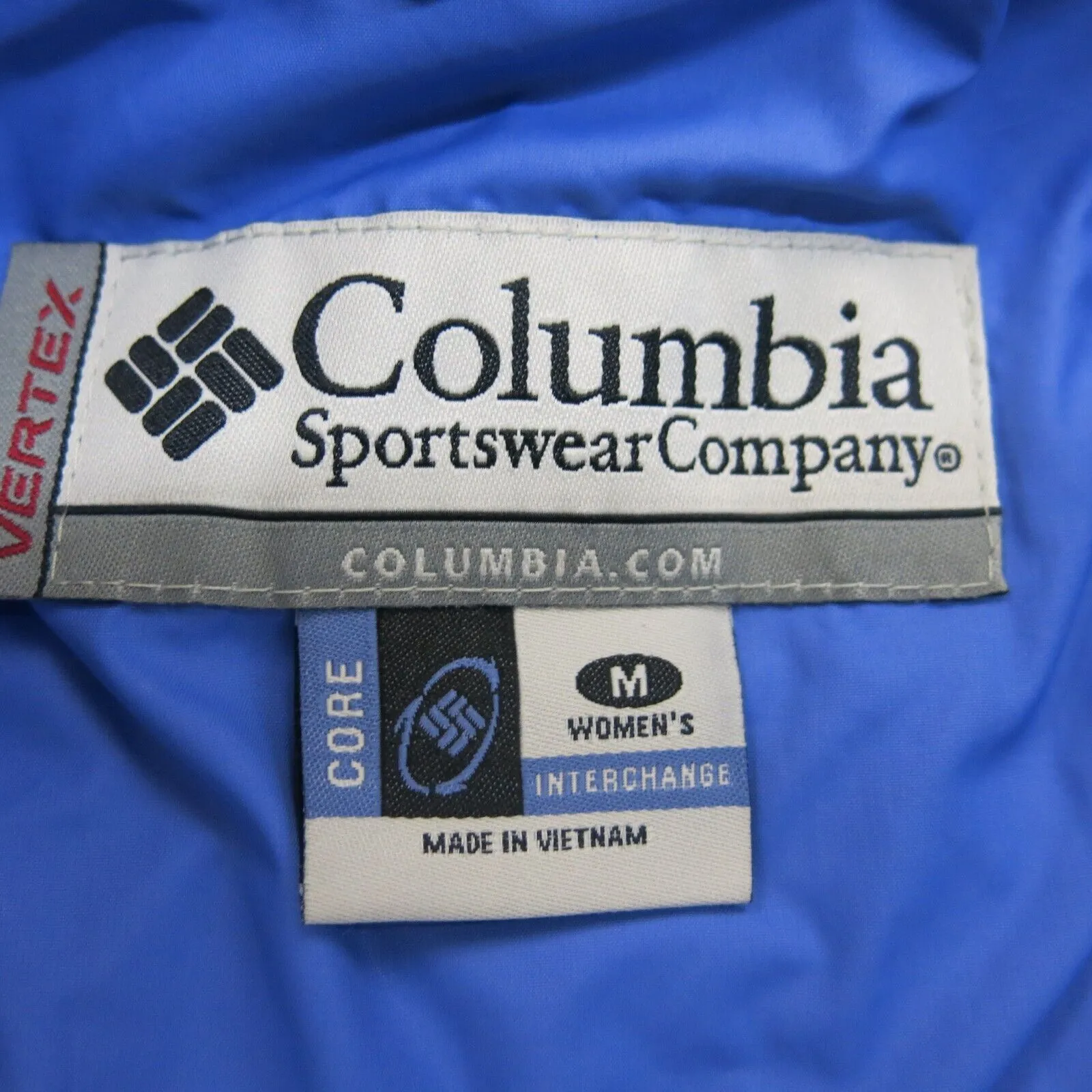 Columbia Vertex Jacket Womens M Blue Outdoors Core Interchange Hooded Parka Coat