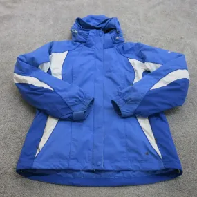 Columbia Vertex Jacket Womens M Blue Outdoors Core Interchange Hooded Parka Coat