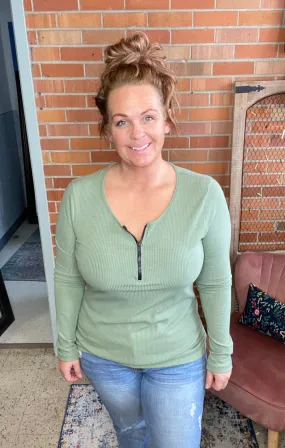 Cross Over Sage Top