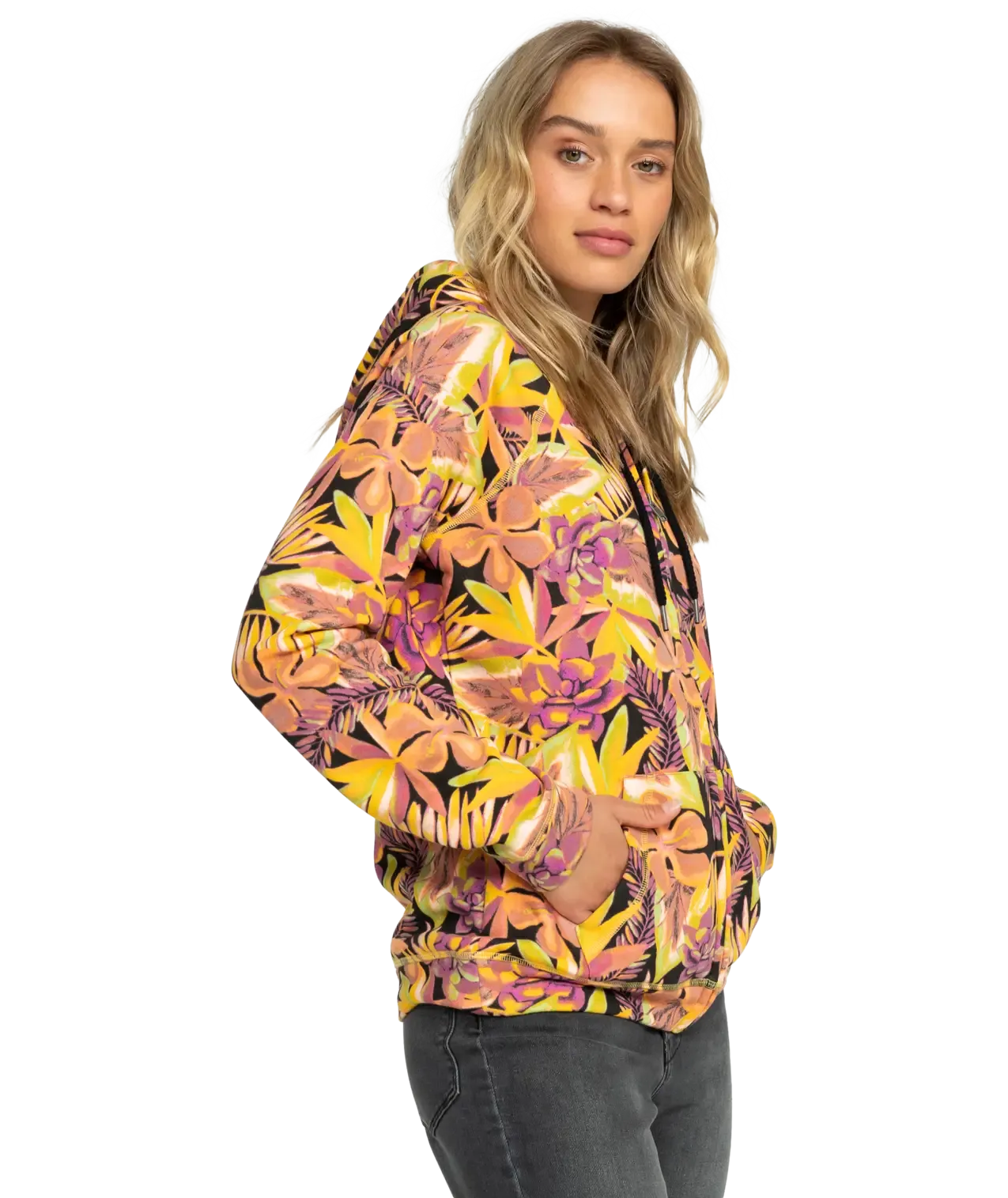 Dive Deep Zip Hoodie in Anthracite Hot Tropics Apparel