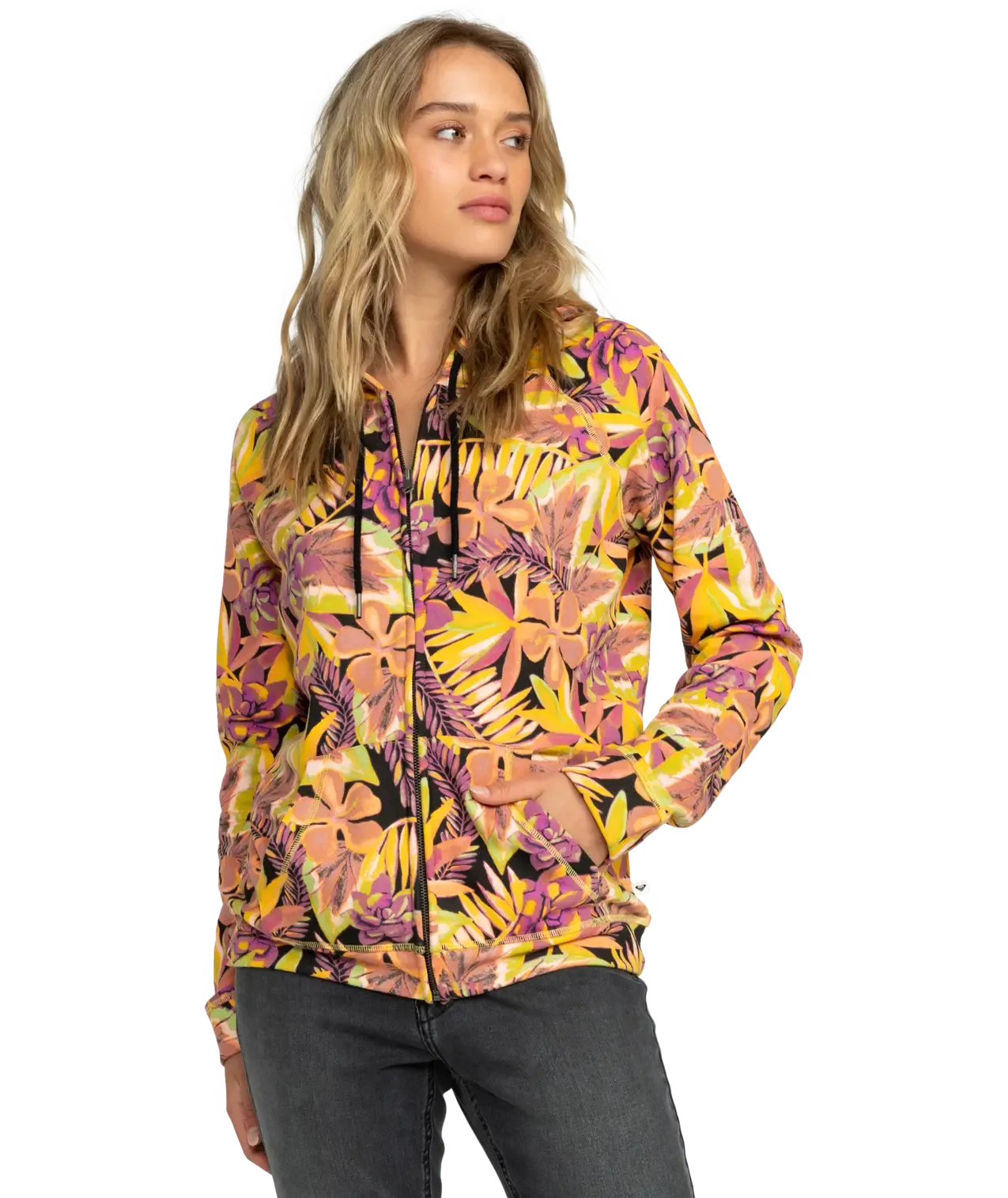 Dive Deep Zip Hoodie in Anthracite Hot Tropics Apparel