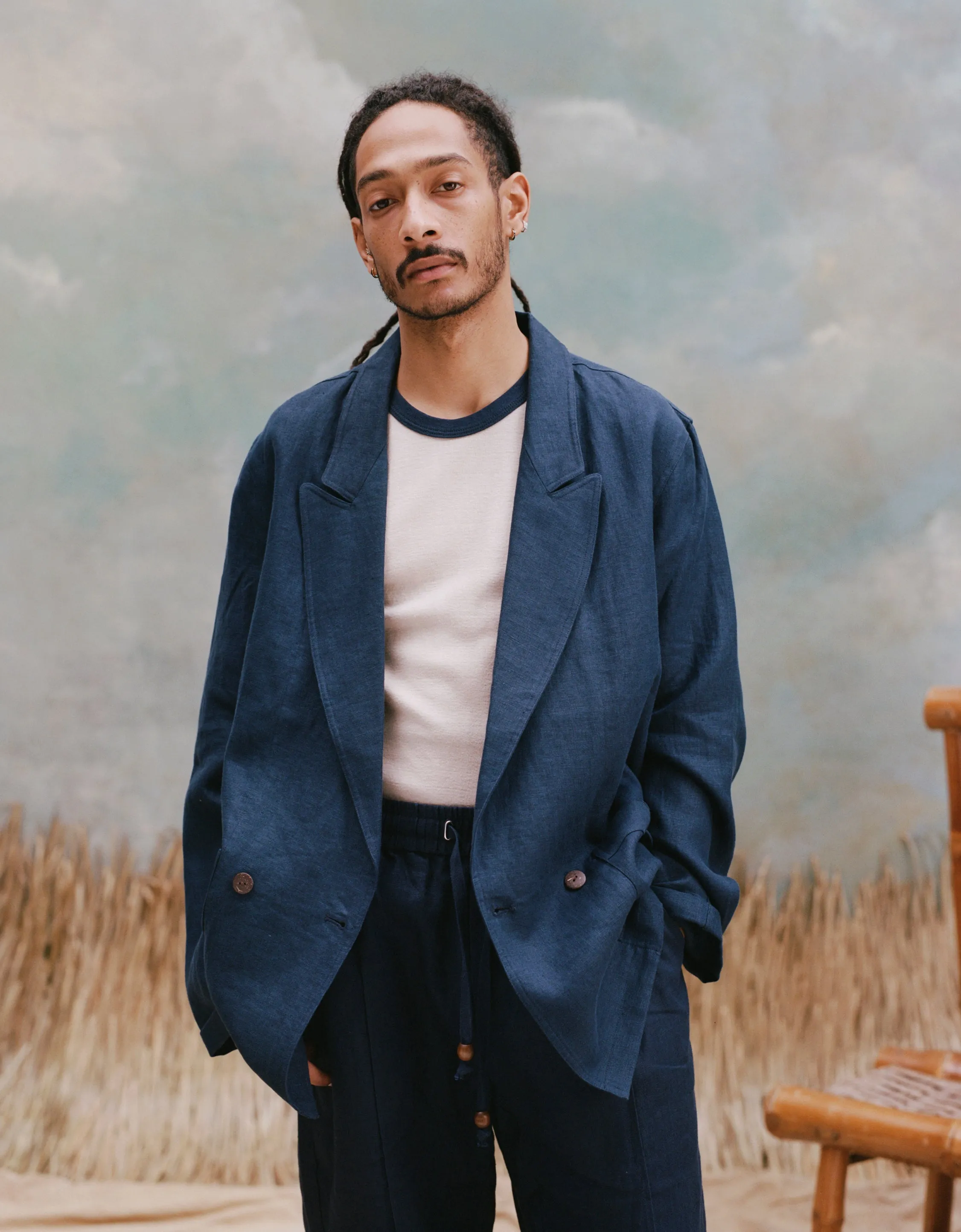 Easy-Going Jacket (Navy Linen)