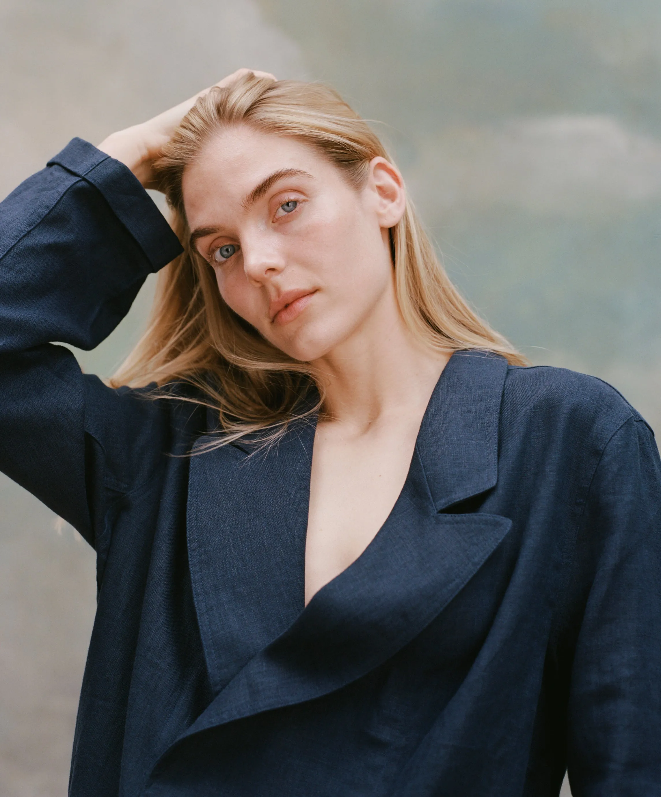 Easy-Going Jacket (Navy Linen)