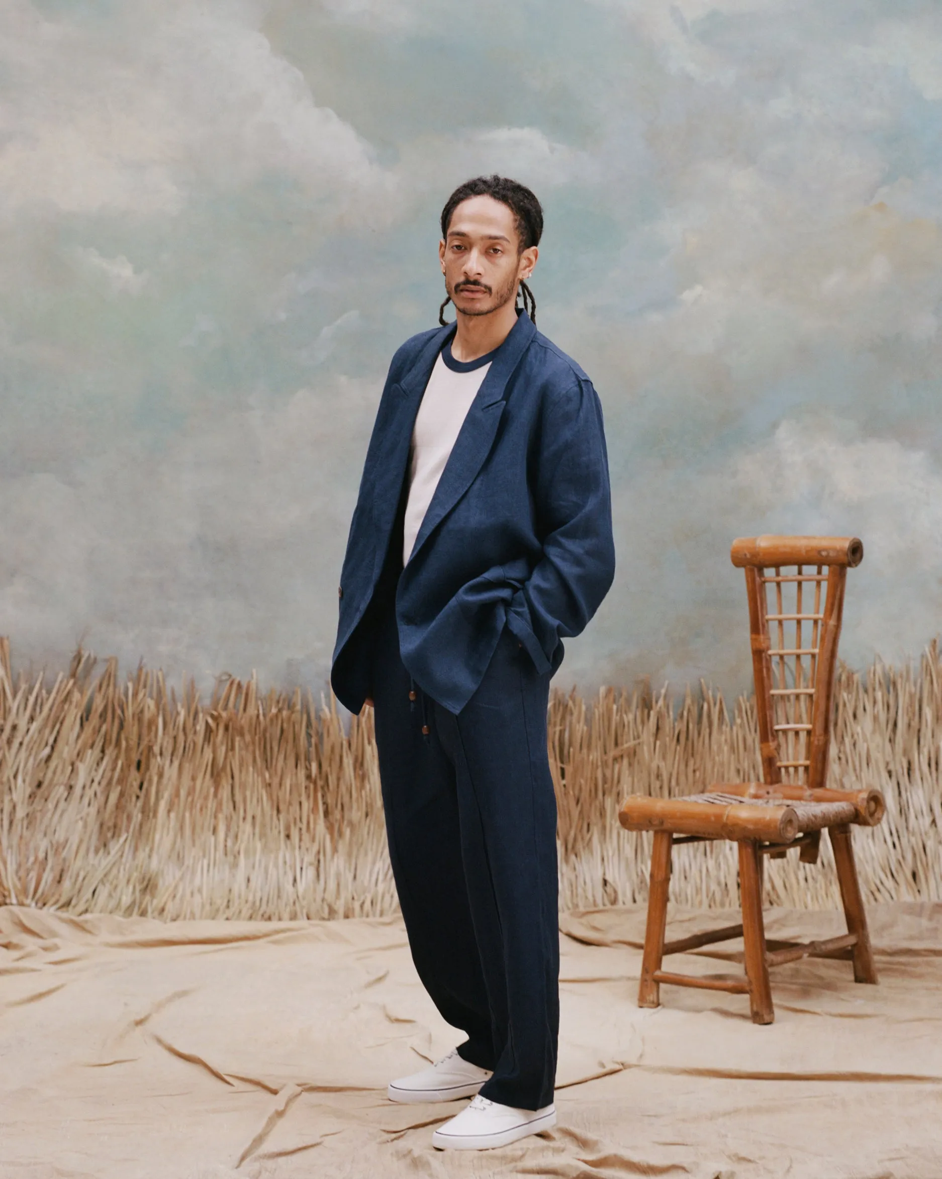 Easy-Going Jacket (Navy Linen)