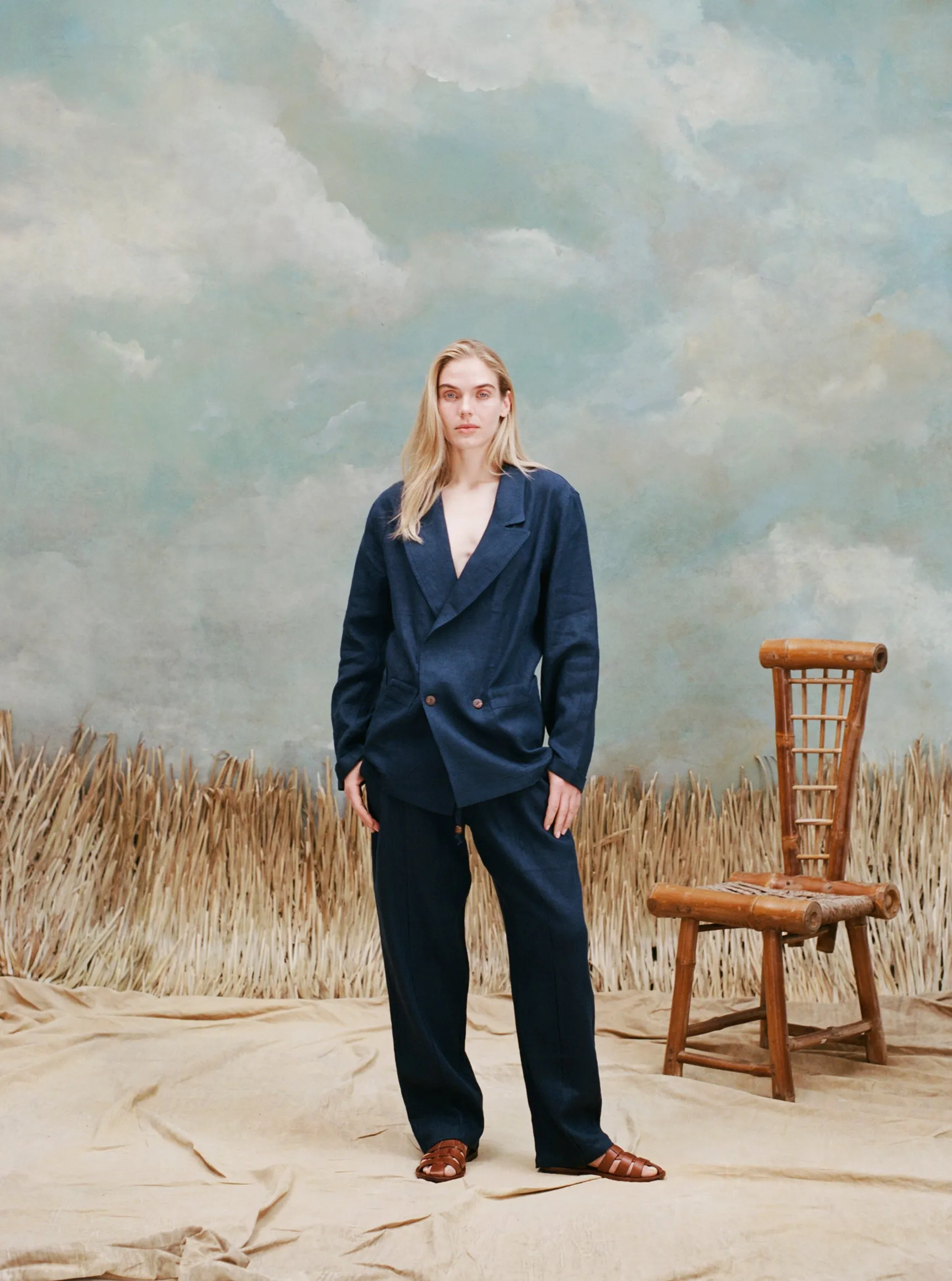 Easy-Going Jacket (Navy Linen)
