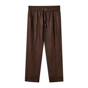 Easy-Going Pants (Brown Linen)