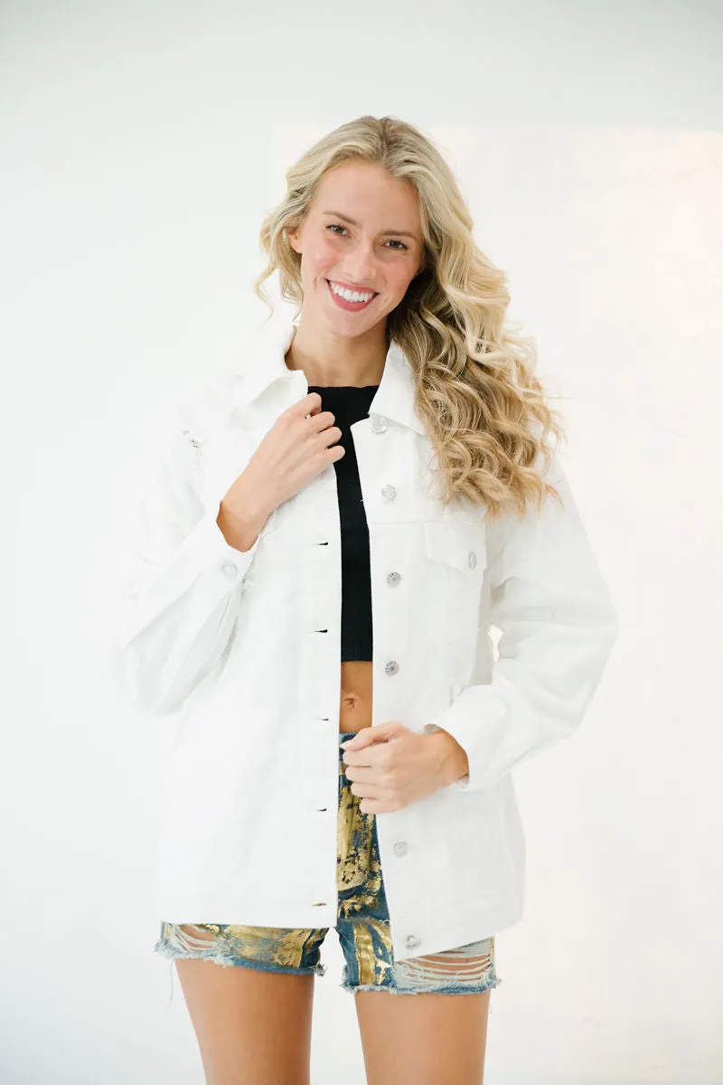 EASY TIGER WHITE DENIM JACKET