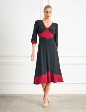 Elle Magenta 'Little Black Dress' Fit and Flare Midi FINAL SALE