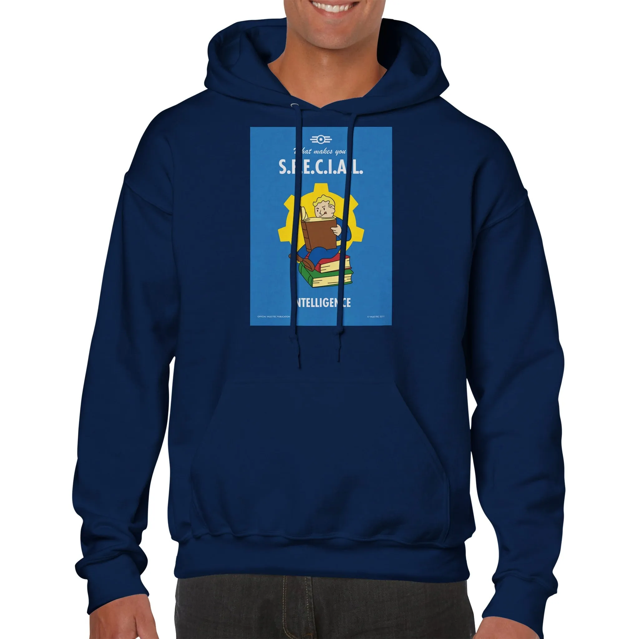 Fallout Hoodie - What Makes You S.P.E.C.I.A.L. Intelligence Artwork - Premium Unisex Pullover Hoodie