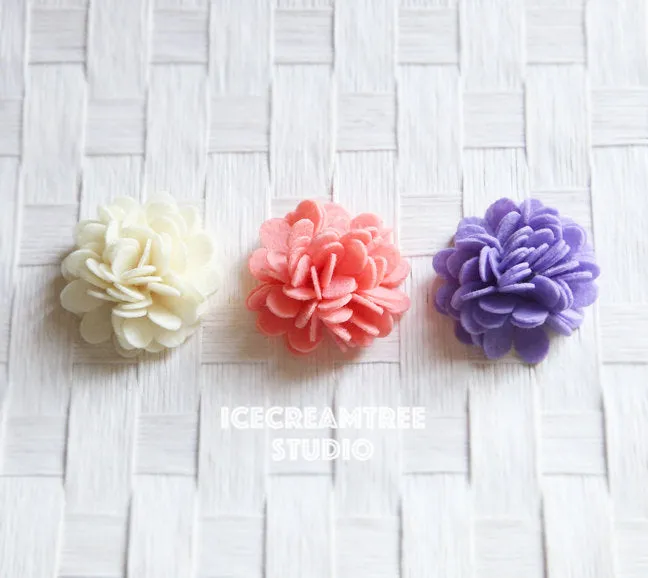 Felt Lilac Purple Flower Collar Slide On - Small Flower Collar Accessory