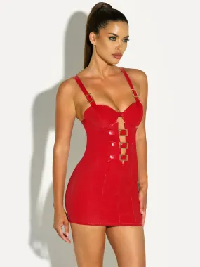 Fetish Unleashed Babydoll Dress - RED