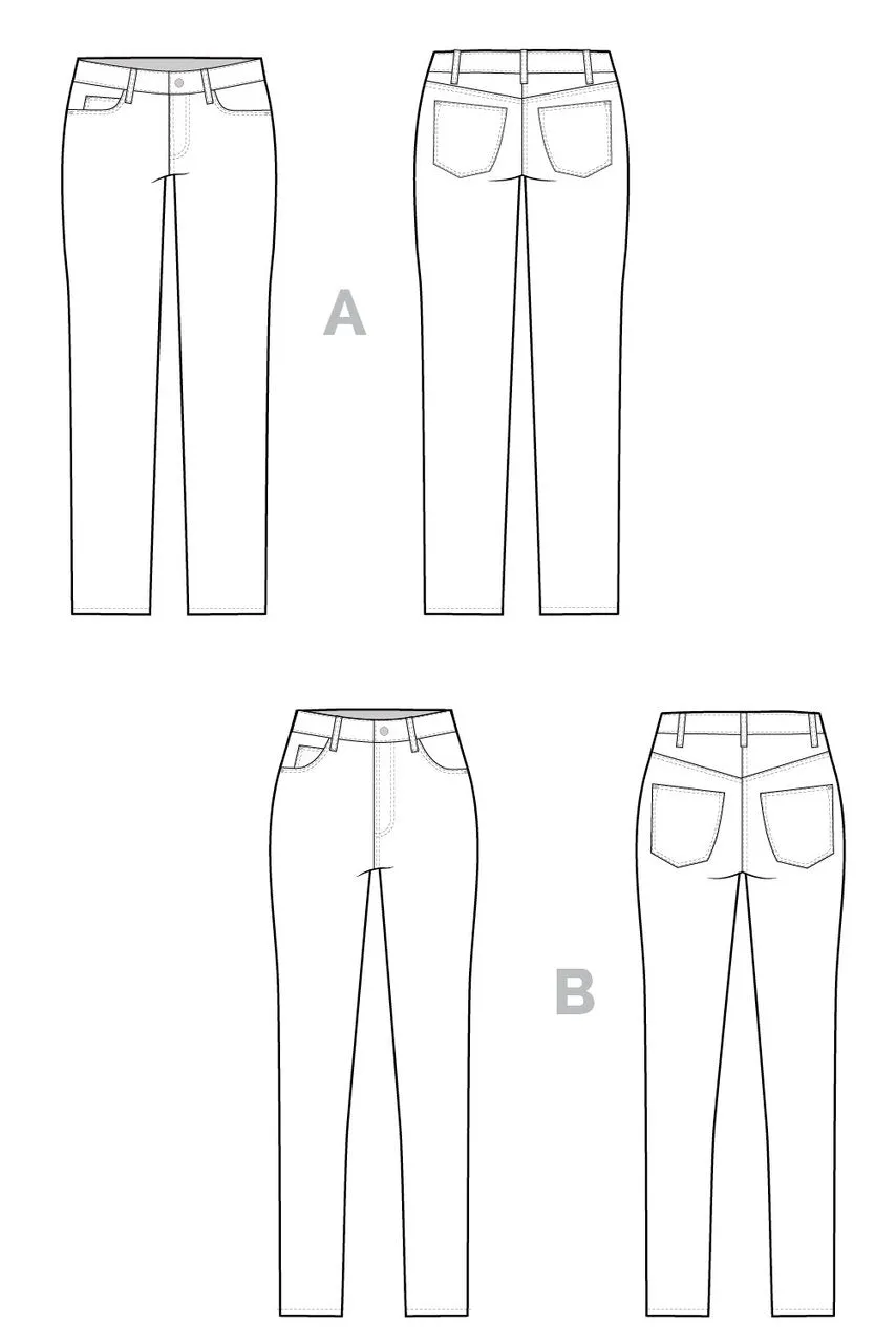 Ginger Skinny Jeans Pattern - Closet Core Patterns