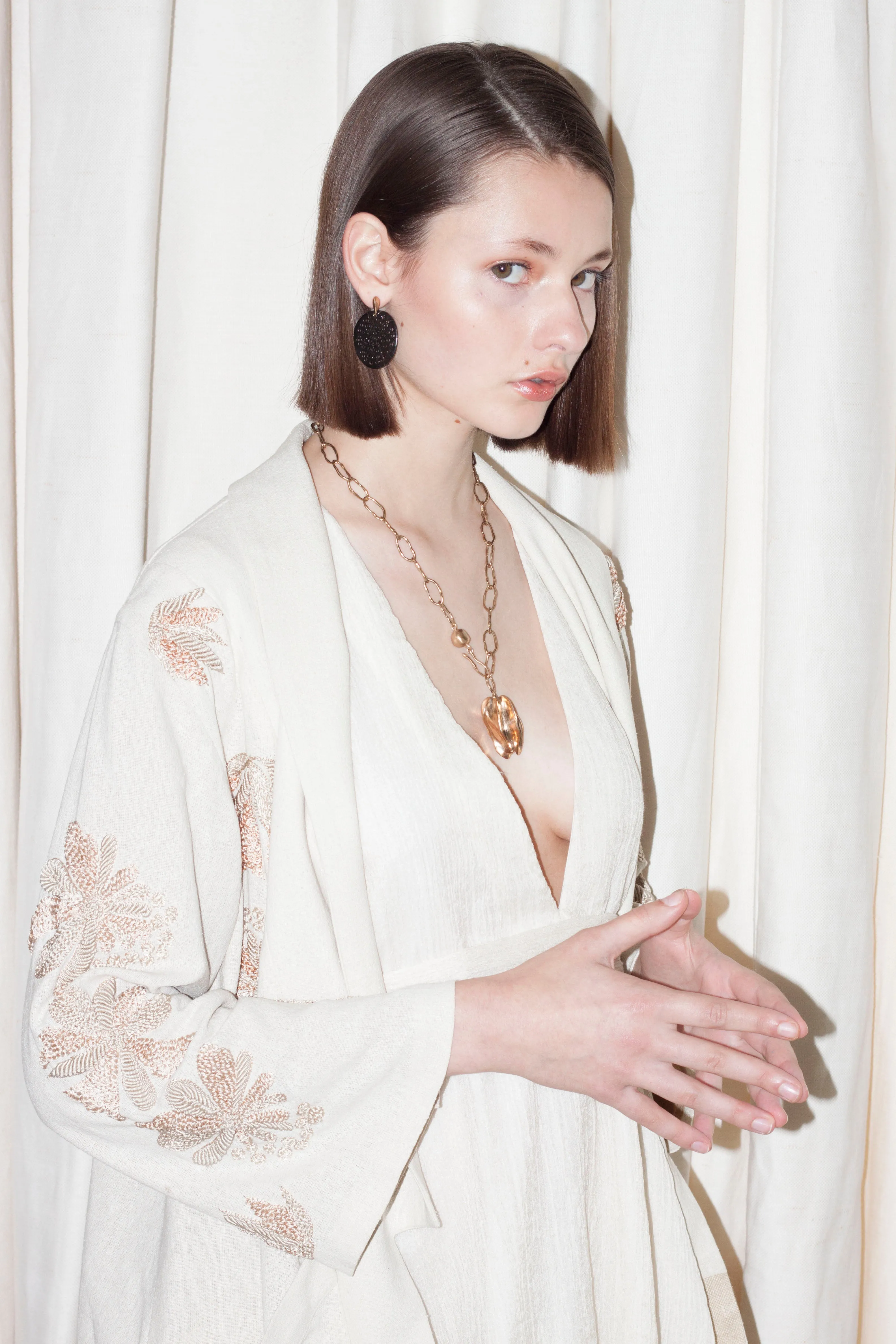 Hand Embroidered Silk Kimono