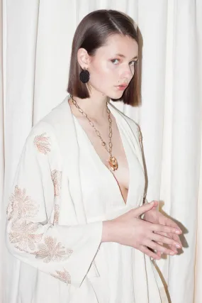 Hand Embroidered Silk Kimono
