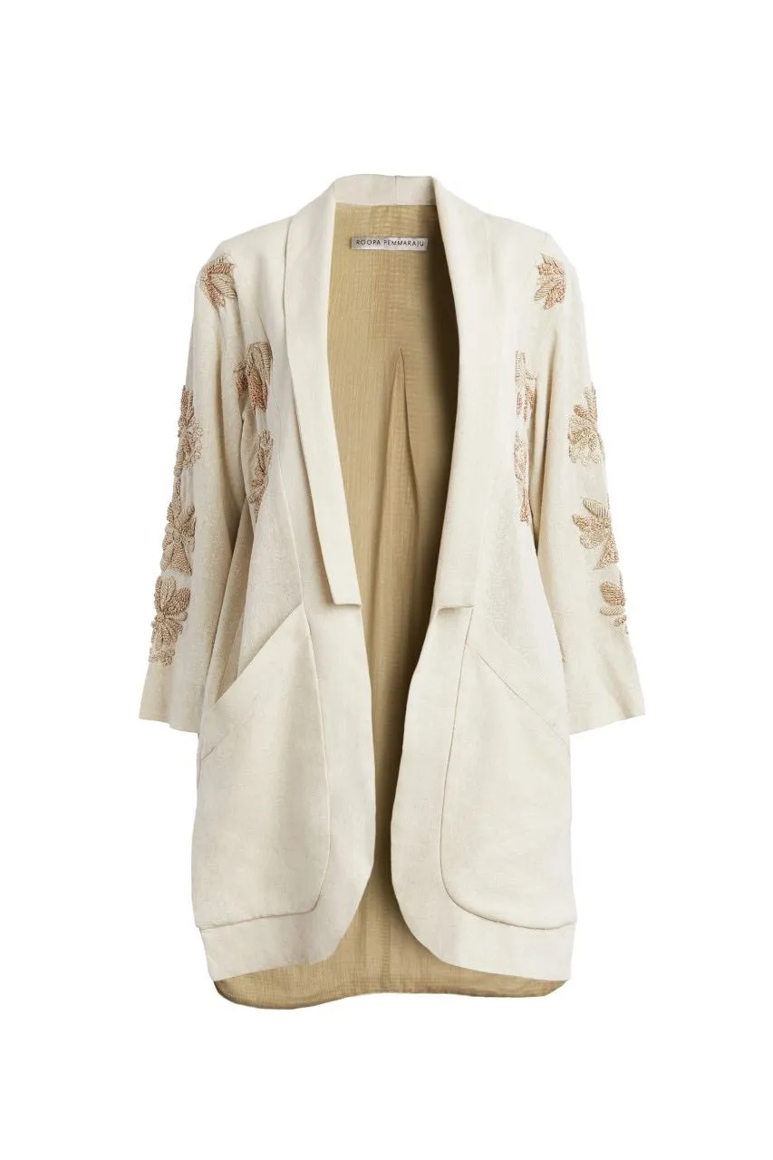 Hand Embroidered Silk Kimono