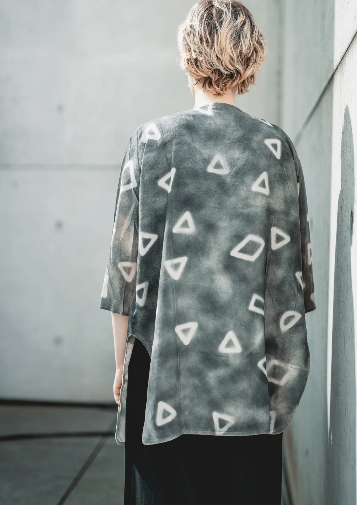 HANDPAINTED - KIMONO SHIRT - creme painted