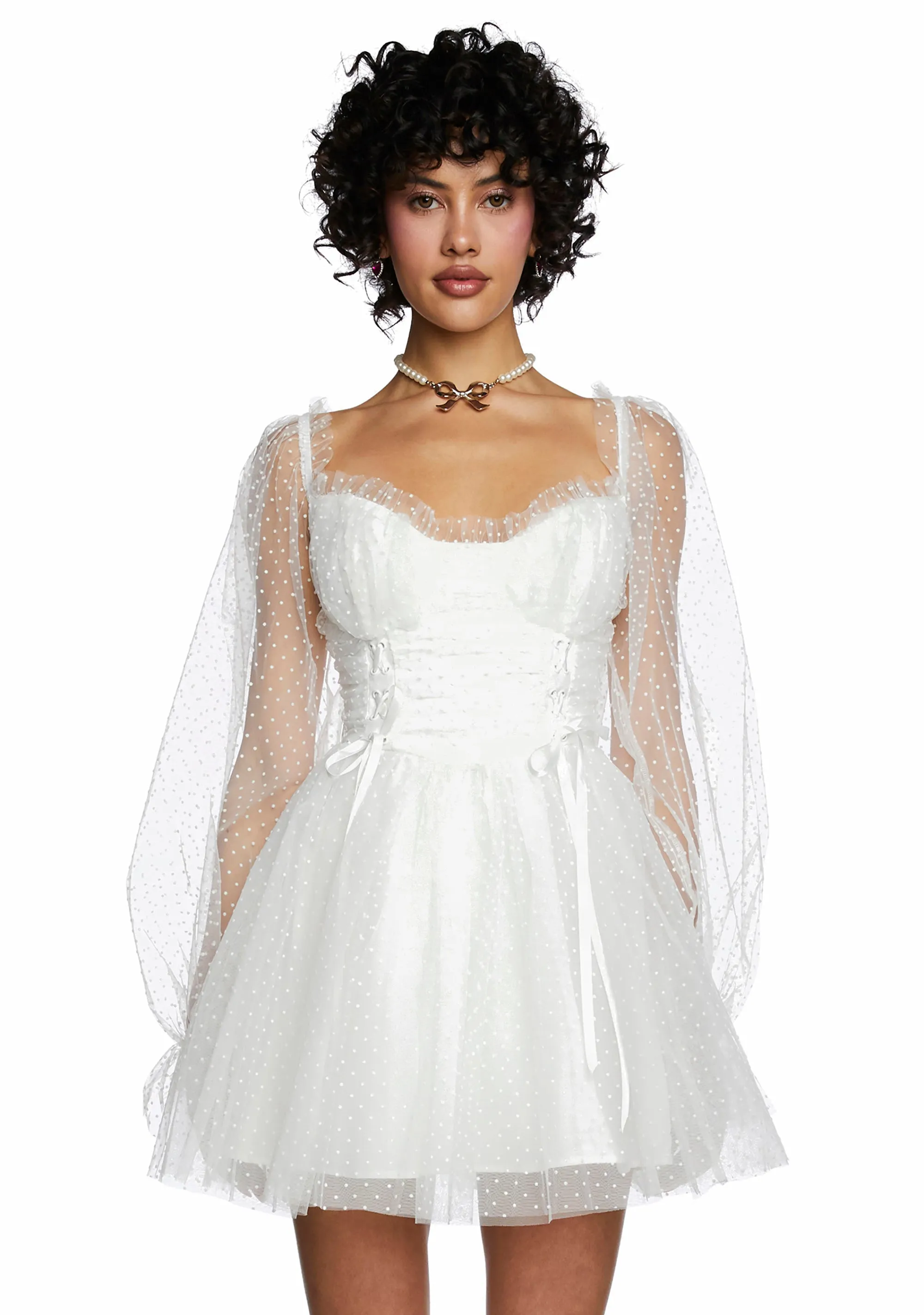 Heavenly Affair Babydoll Dress - White