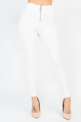 High Waist Denim Jeans, White