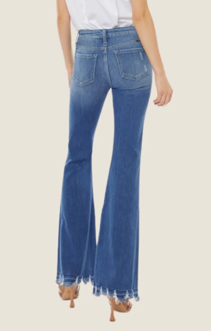 Hollis Medium Denim Flare Jeans